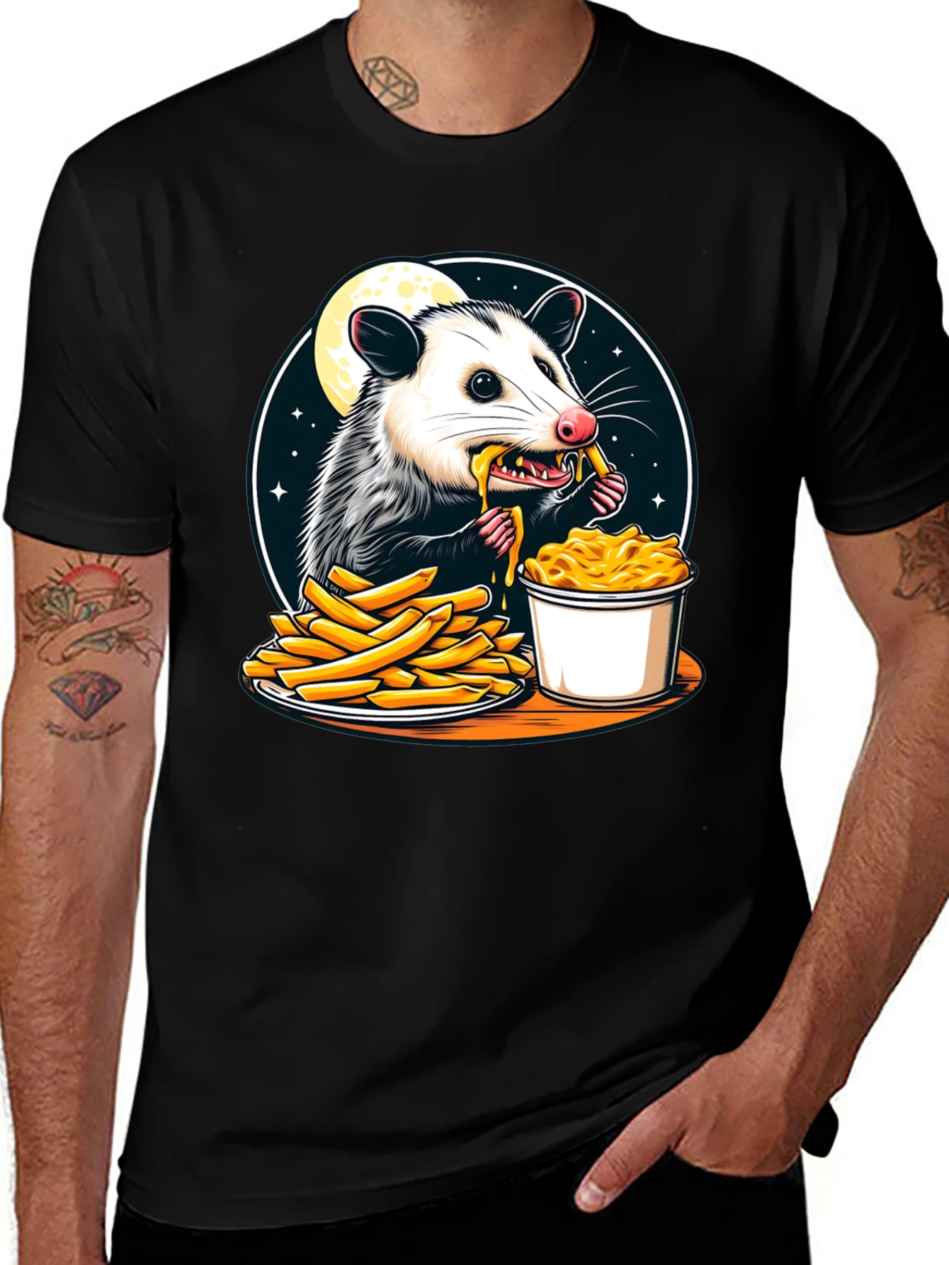 Opossum Eats Fries and Mac T-Shirt