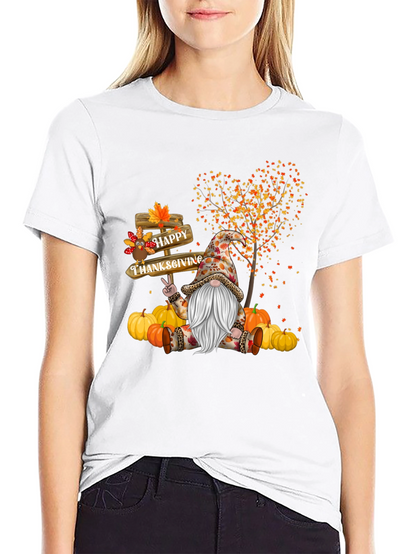Thanksgiving Gnome T-Shirt - Happy Fall Tee