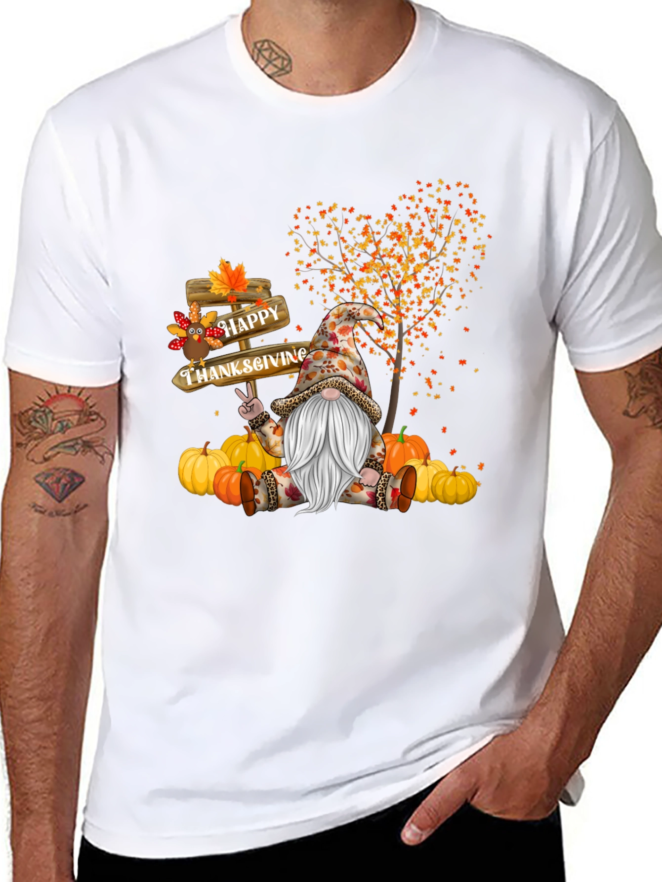 Thanksgiving Gnome T-Shirt - Happy Fall Tee