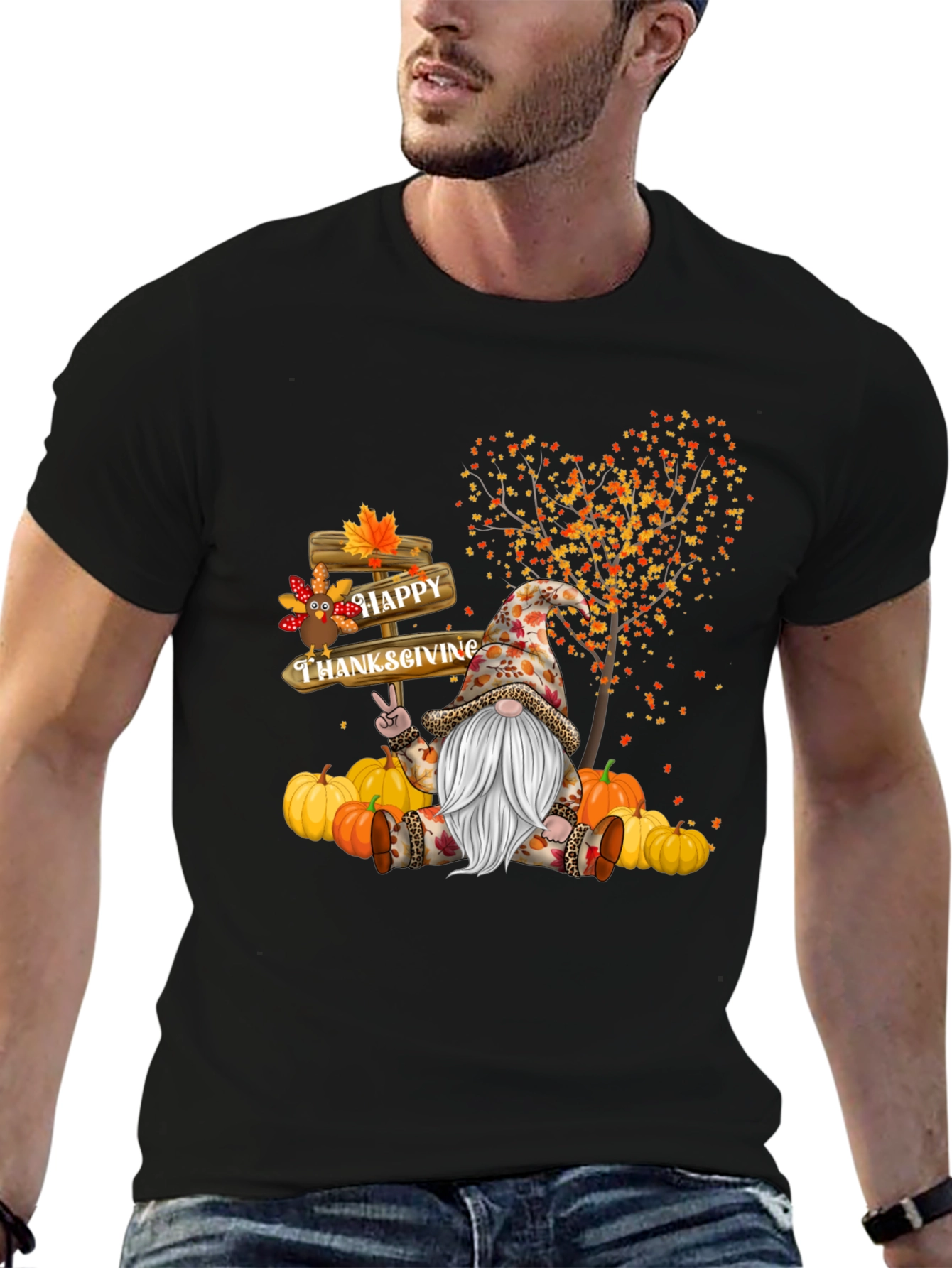 Thanksgiving Gnome T-Shirt - Happy Fall Tee