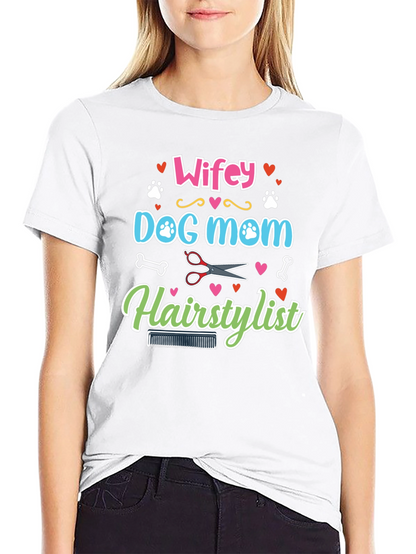 Wifey Dog Mom Hairstylist Graphic Tee