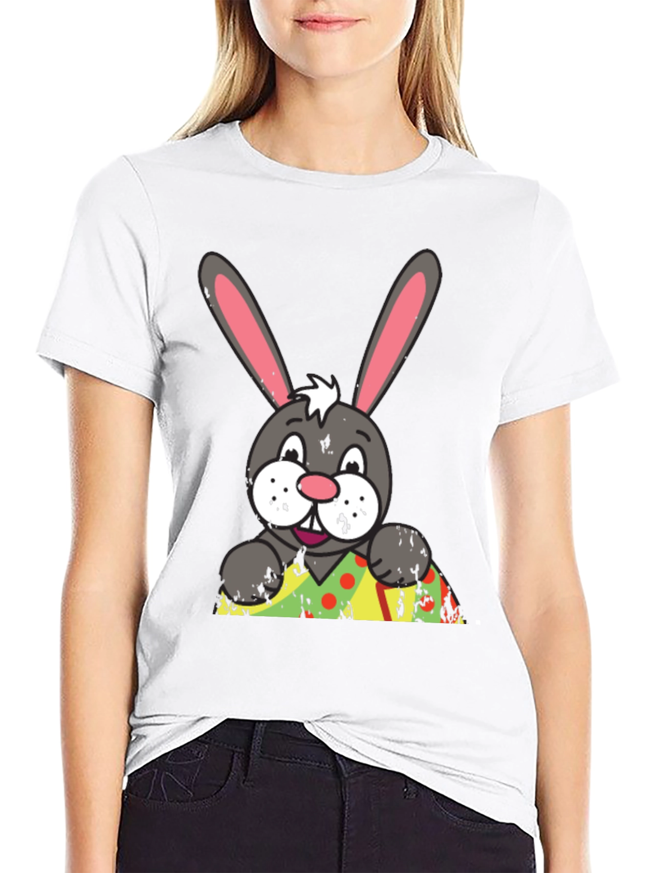 Easter Bunny Graphic Tee - Cute Rabbit Shirt