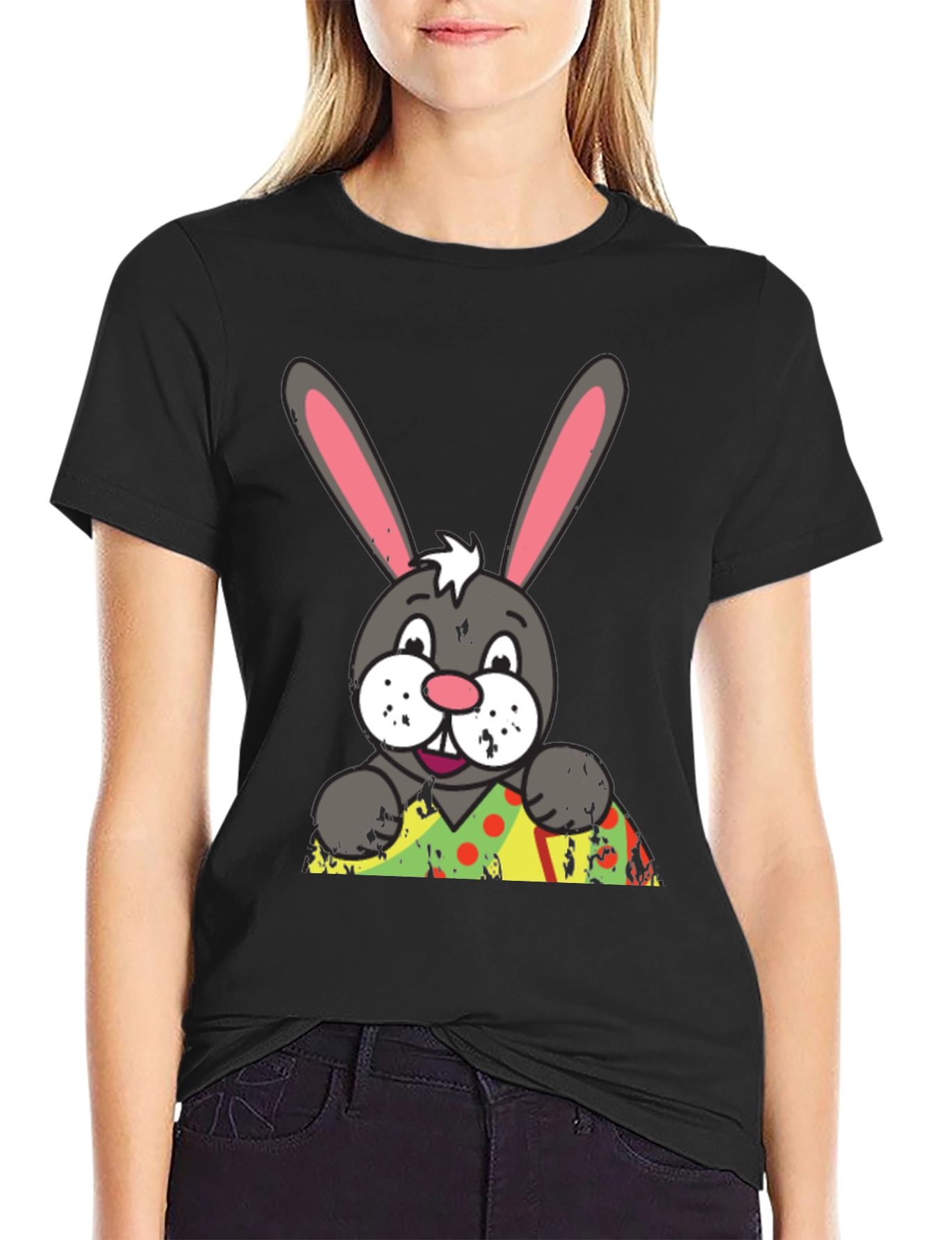 Easter Bunny Graphic Tee - Cute Rabbit Shirt