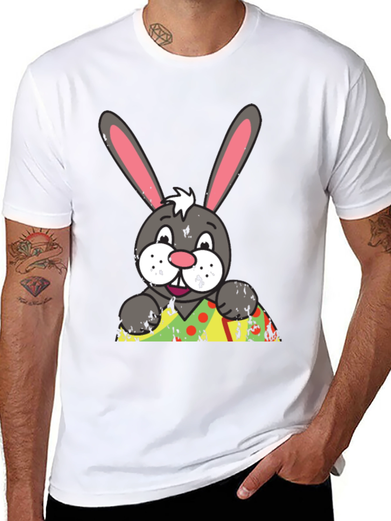 Easter Bunny Graphic Tee - Cute Rabbit Shirt