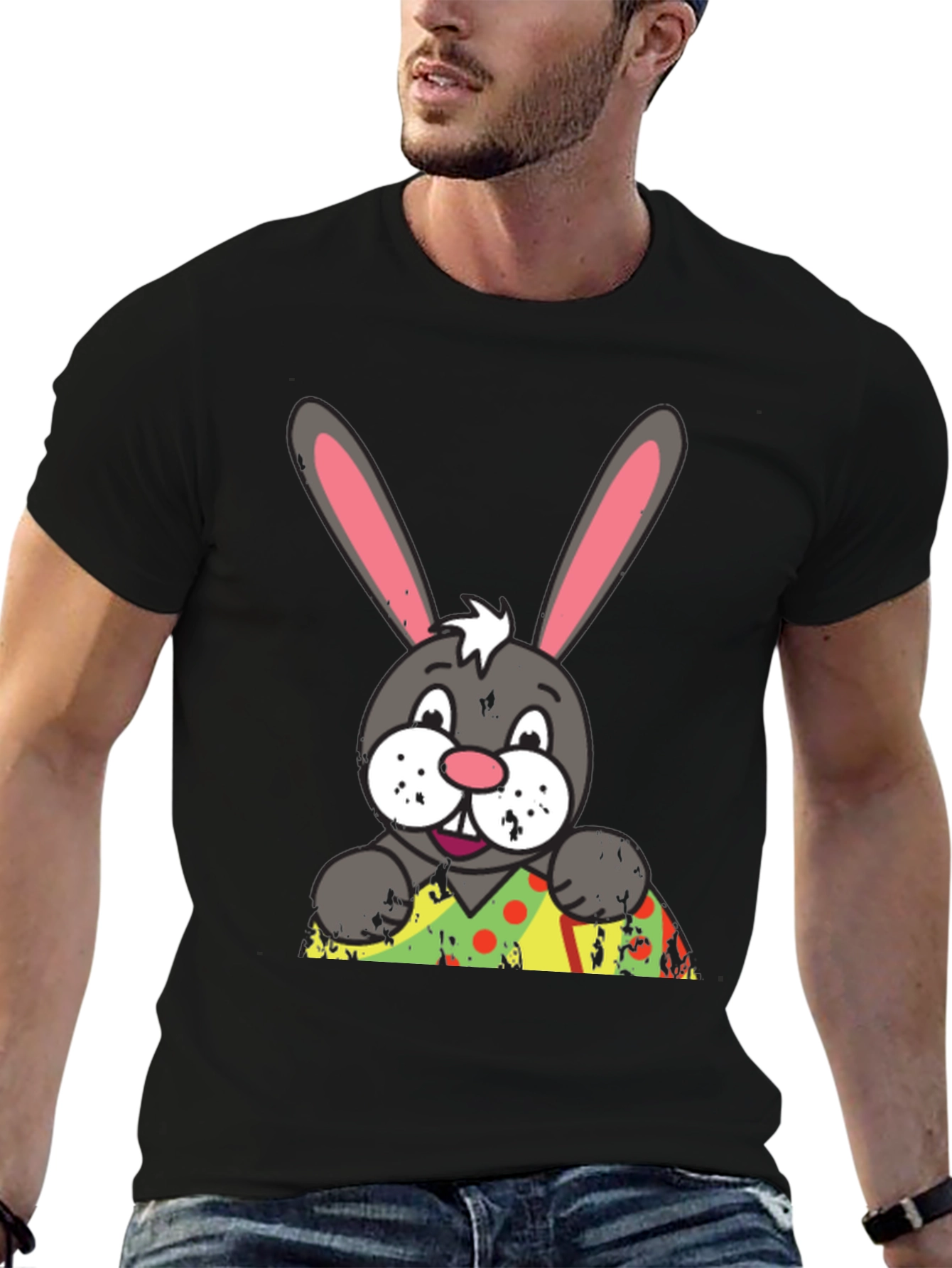 Easter Bunny Graphic Tee - Cute Rabbit Shirt