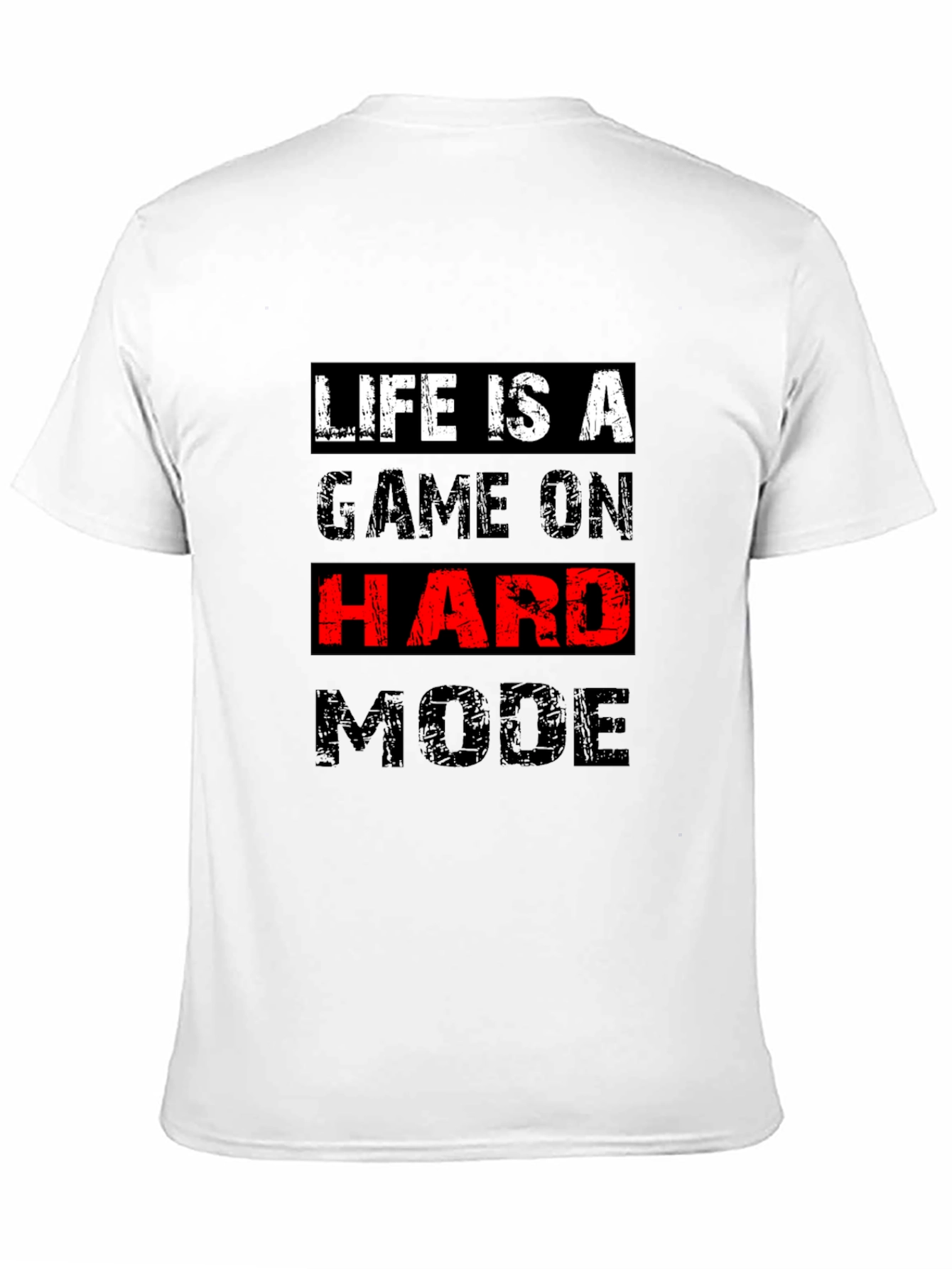 Life Is A Game On Hard Mode Black T-Shirt