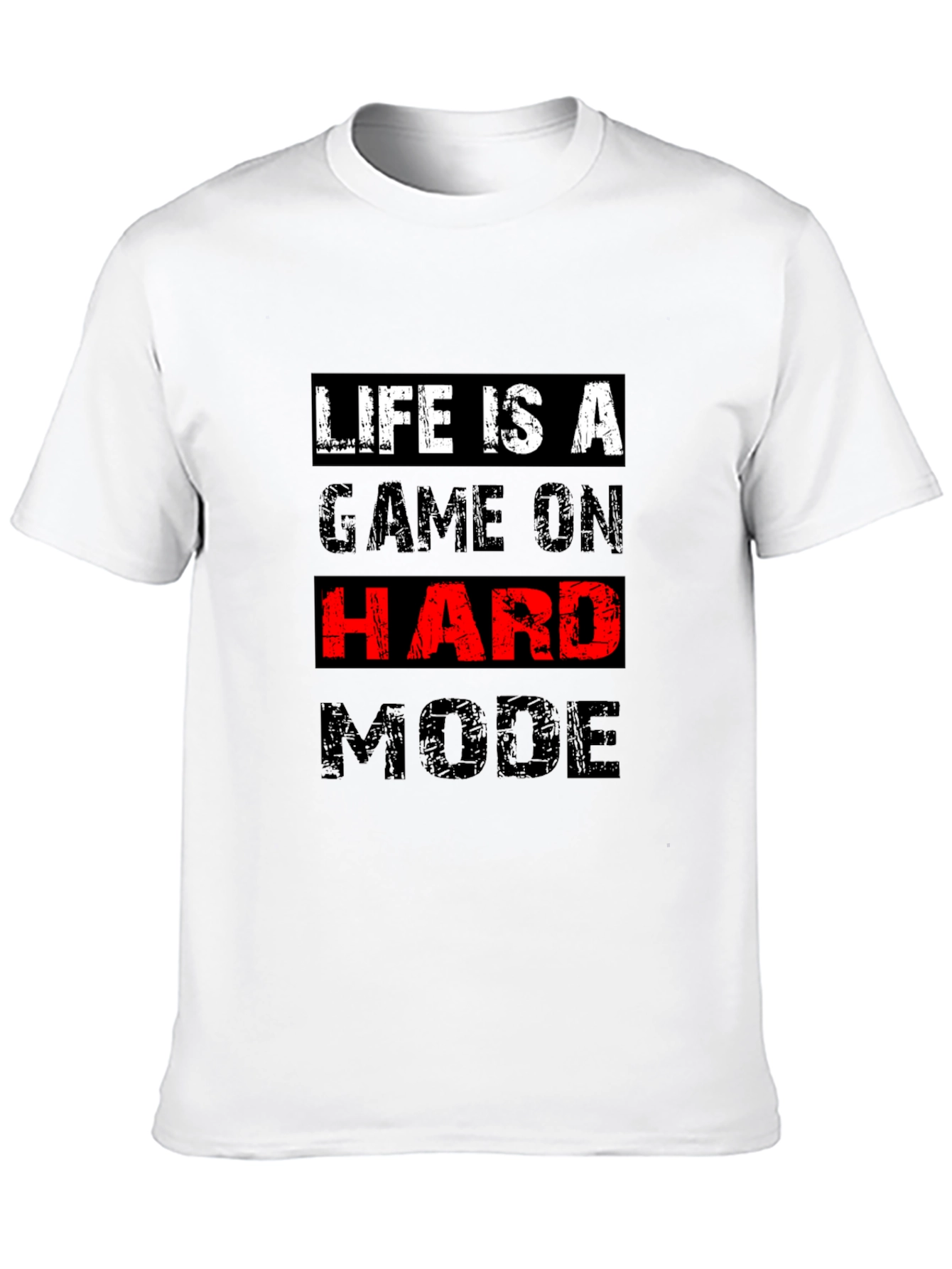 Life Is A Game On Hard Mode Black T-Shirt