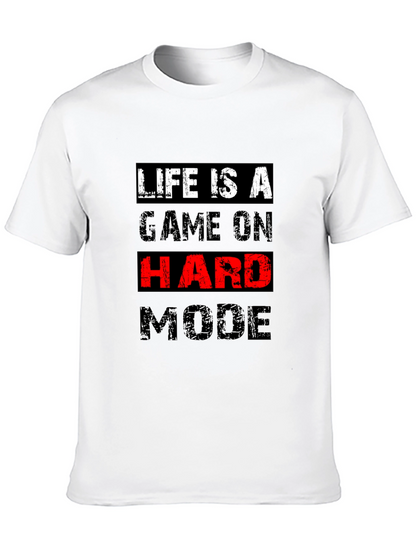 Life Is A Game On Hard Mode Black T-Shirt