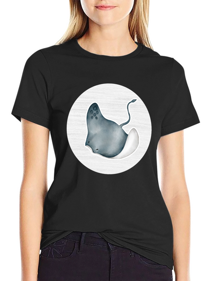 Stingray Graphic Tee - Black Cotton Blend