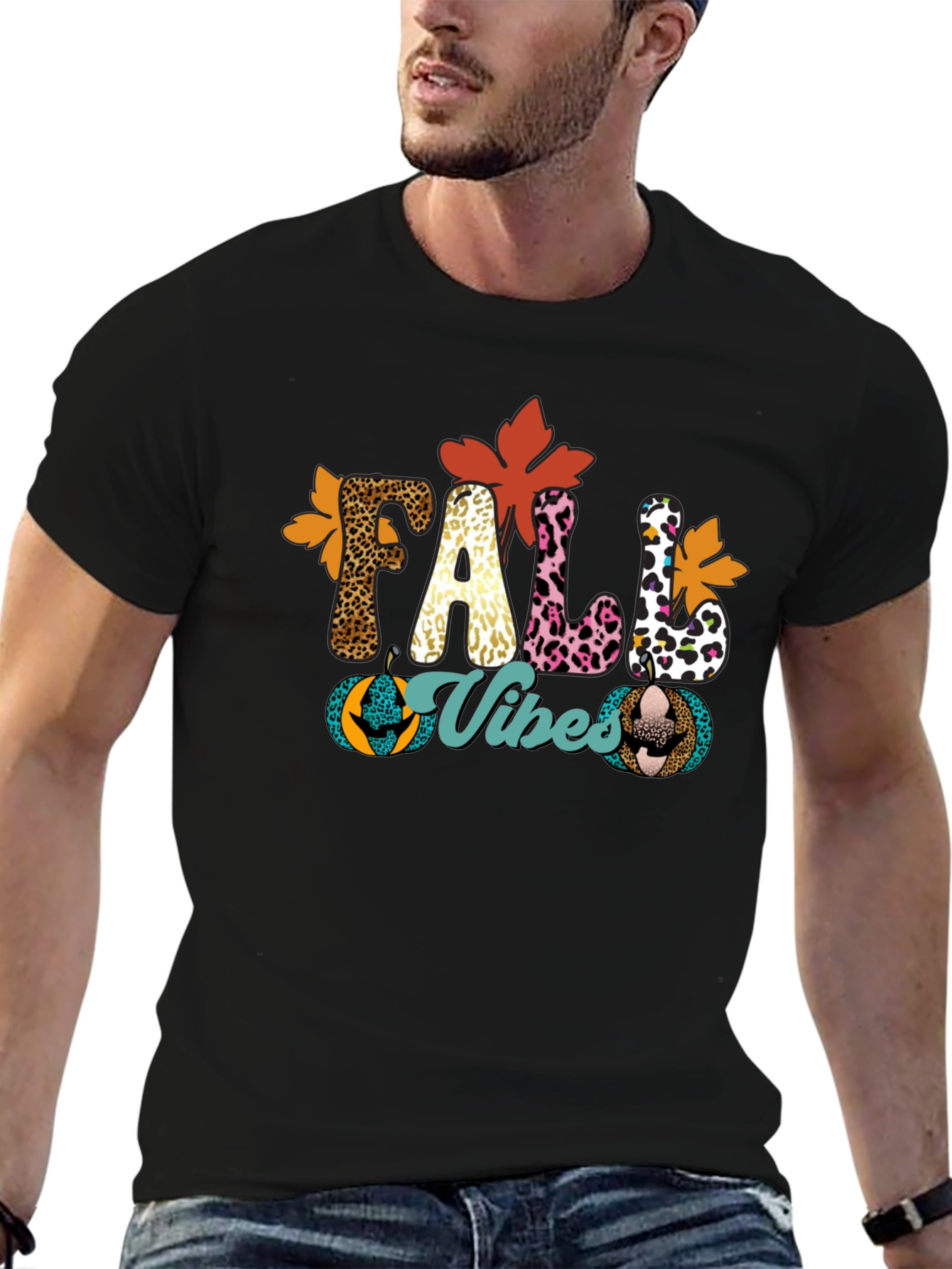 Fall Vibes Leopard Print T-Shirt