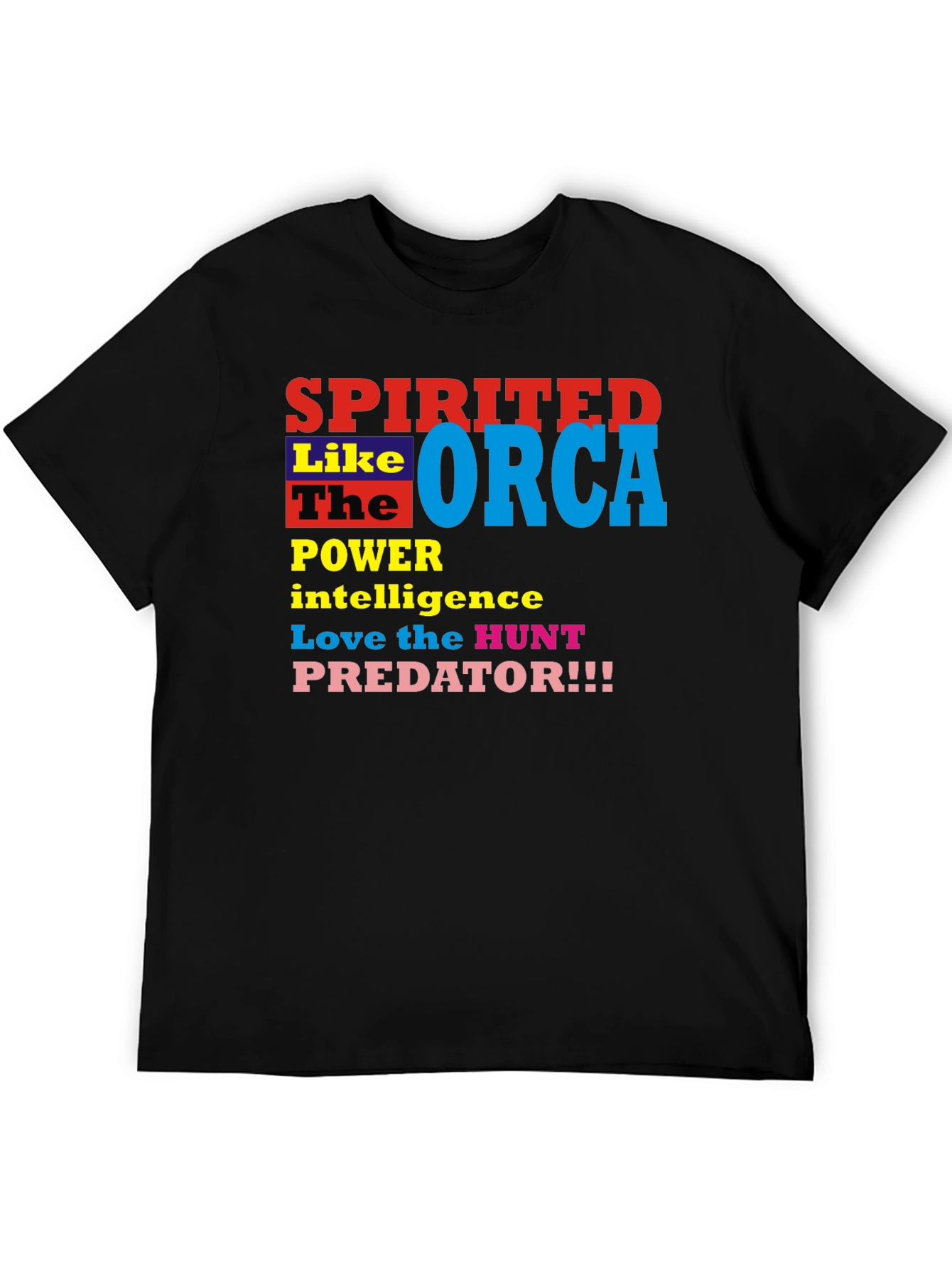 Spirited Orca Graphic Tee - Power Intelligence Hunt!