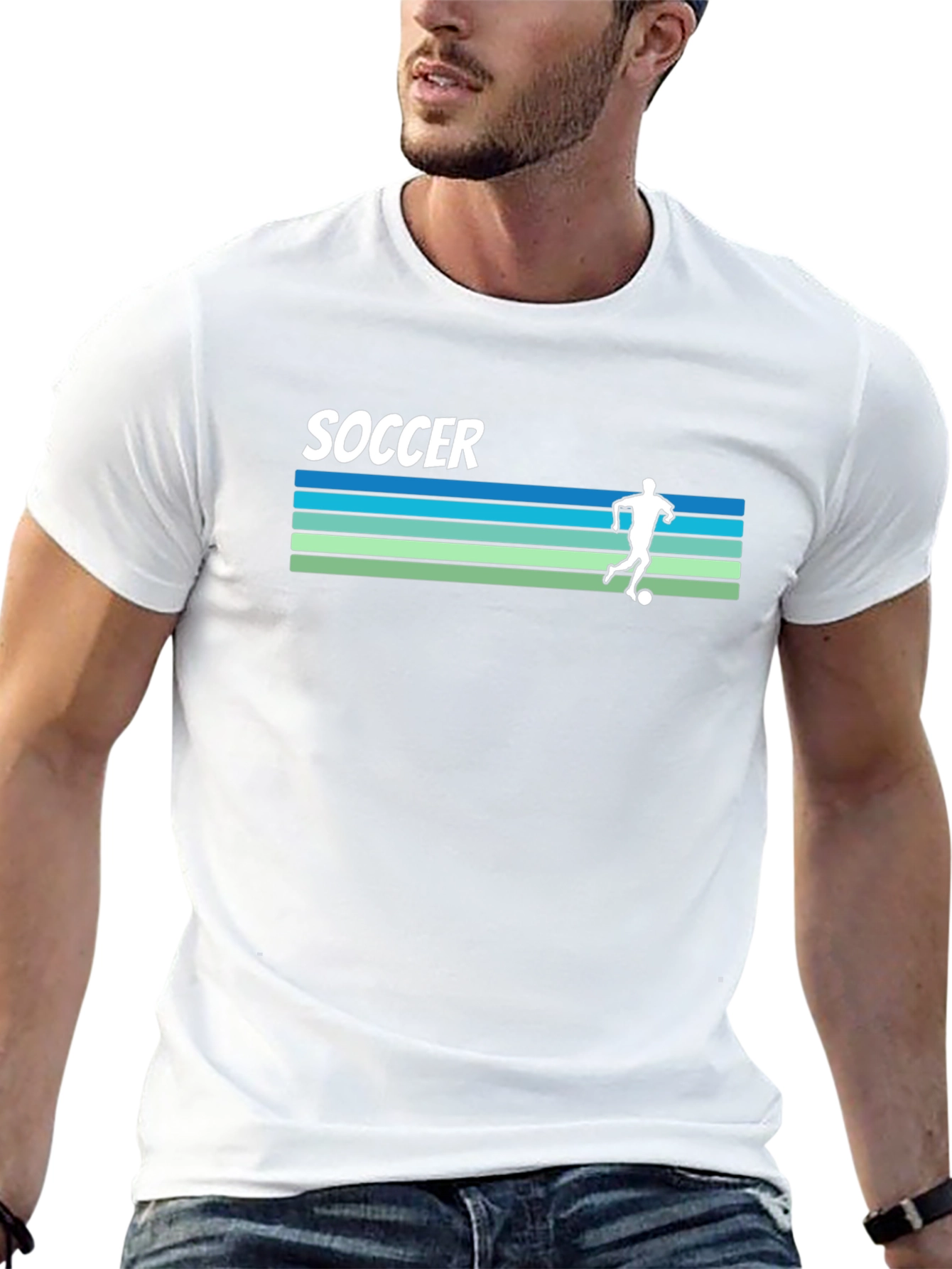 Retro Soccer Player Graphic Tee
