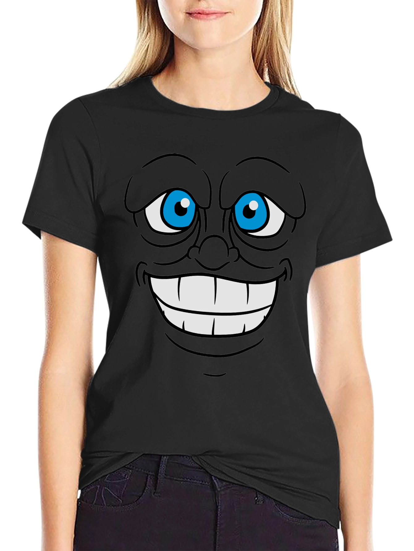Cartoon Face Graphic Tee - Express Yourself!