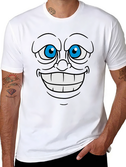 Cartoon Face Graphic Tee - Express Yourself!