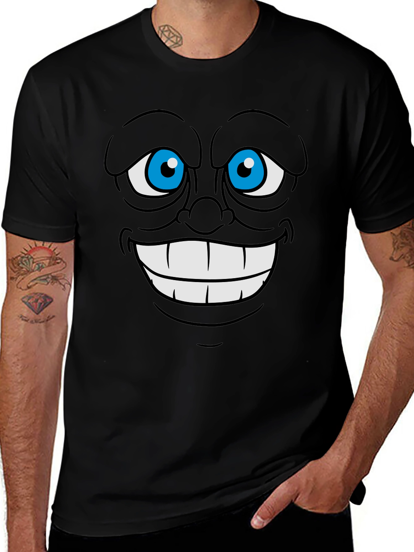 Cartoon Face Graphic Tee - Express Yourself!