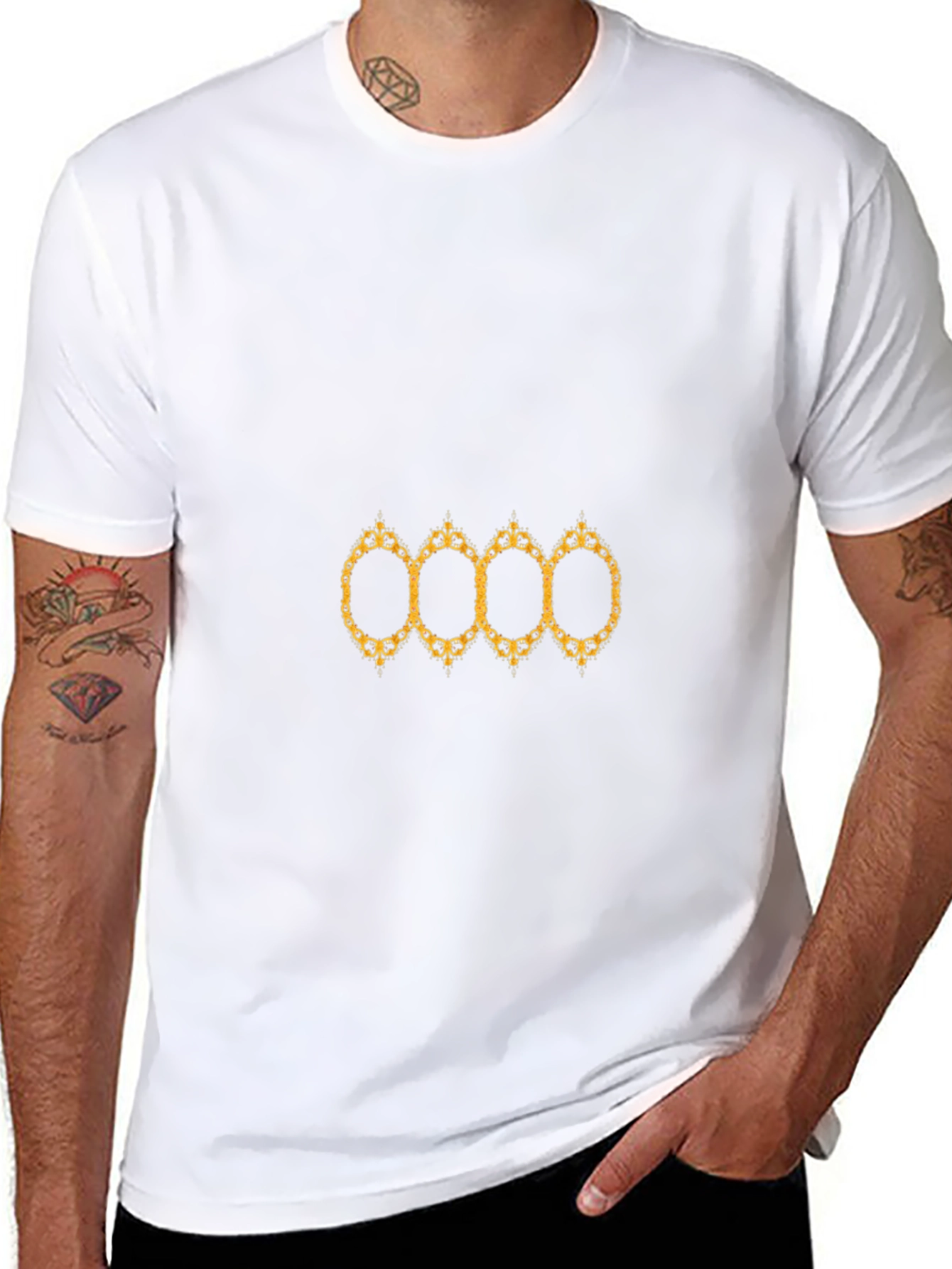 Ornate Gold Knuckle Duster Graphic T-Shirt