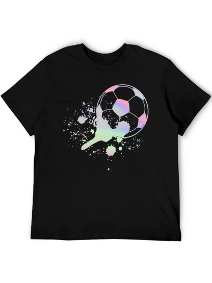 Soccer Ball Splatter Graphic T-Shirt