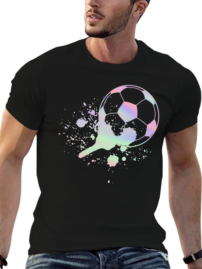 Soccer Ball Splatter Graphic T-Shirt