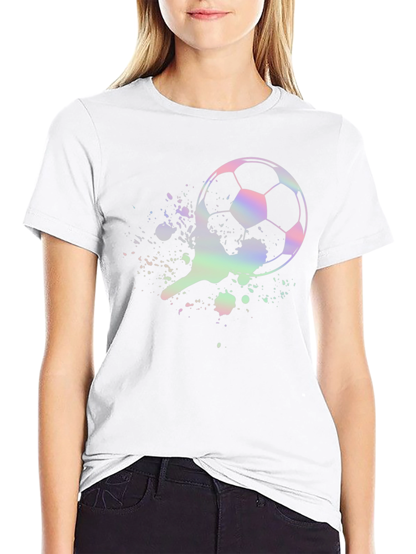 Soccer Ball Splatter Graphic T-Shirt