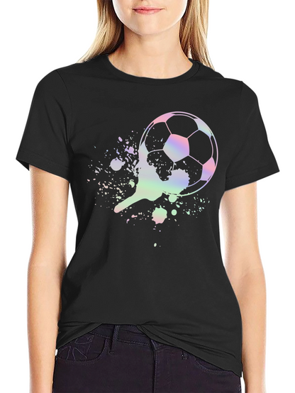 Soccer Ball Splatter Graphic T-Shirt