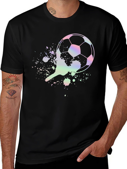 Soccer Ball Splatter Graphic T-Shirt
