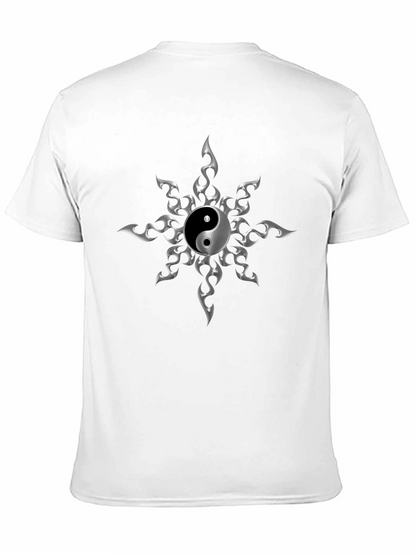 Yin Yang Flame Graphic T-Shirt