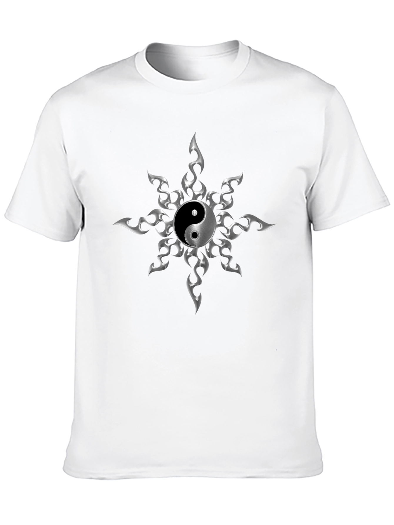 Yin Yang Flame Graphic T-Shirt