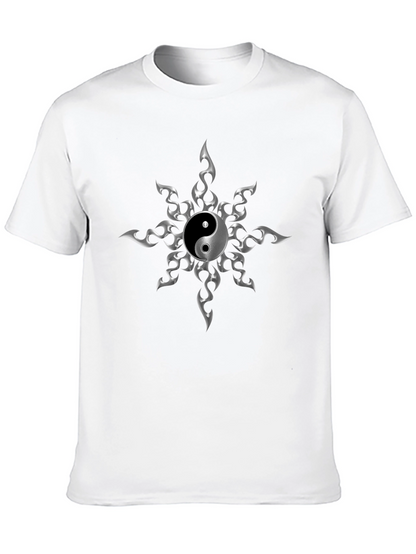 Yin Yang Flame Graphic T-Shirt