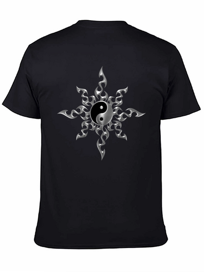 Yin Yang Flame Graphic T-Shirt