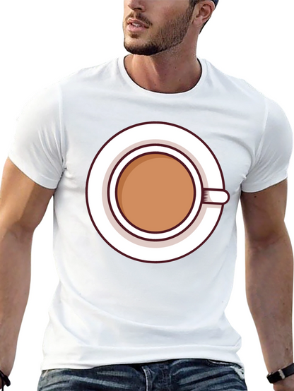 Coffee Cup Graphic Tee - Casual Black T-Shirt