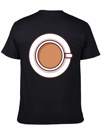 Coffee Cup Graphic Tee - Casual Black T-Shirt