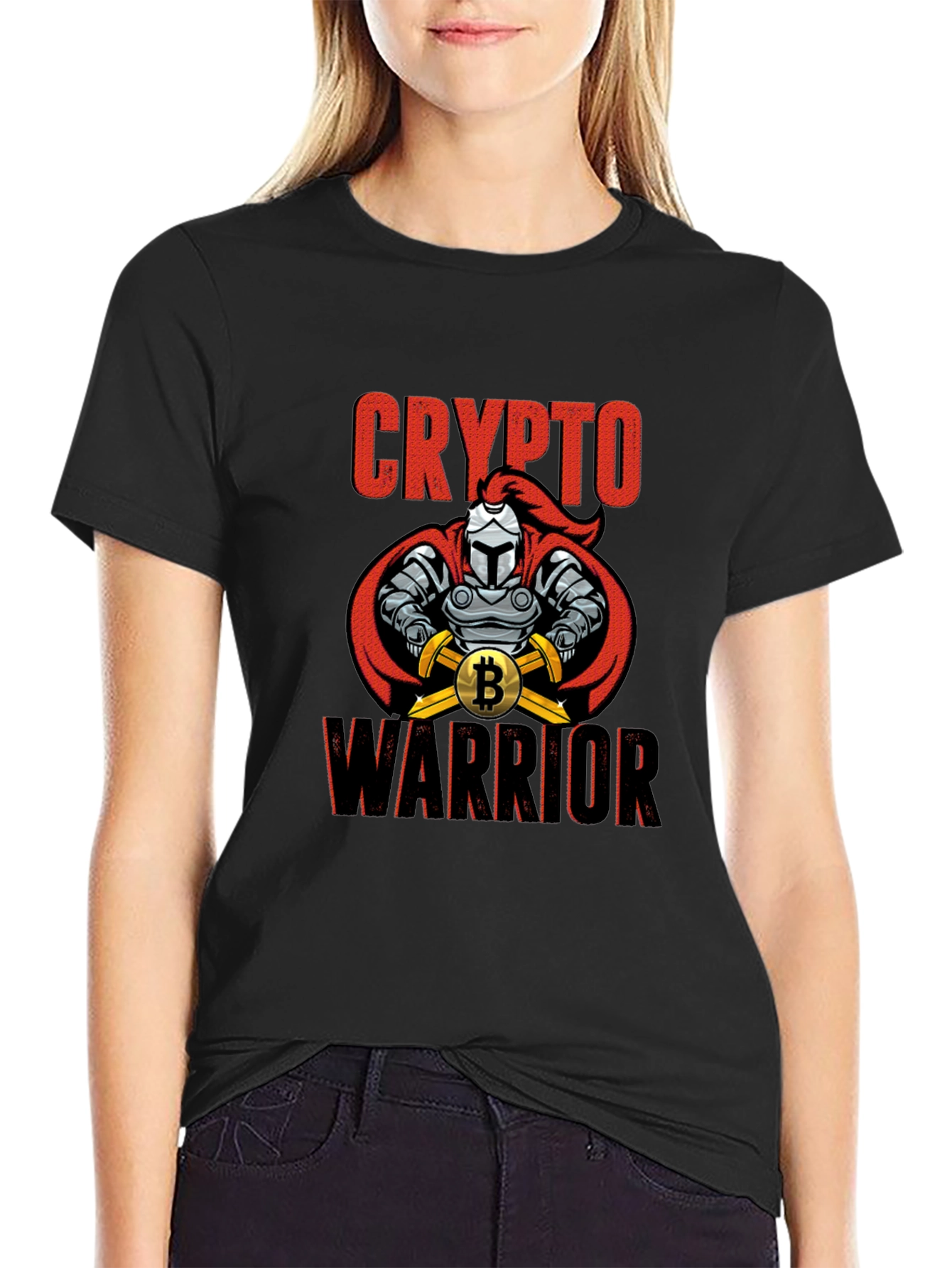 Crypto Warrior Bitcoin T-Shirt - Knight Design