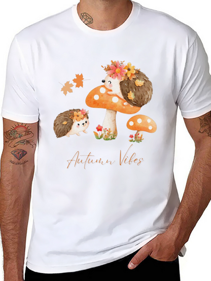 Autumn Vibes Hedgehog Graphic Tee