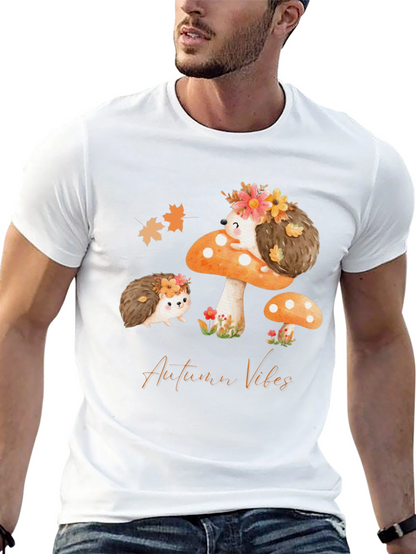 Autumn Vibes Hedgehog Graphic Tee