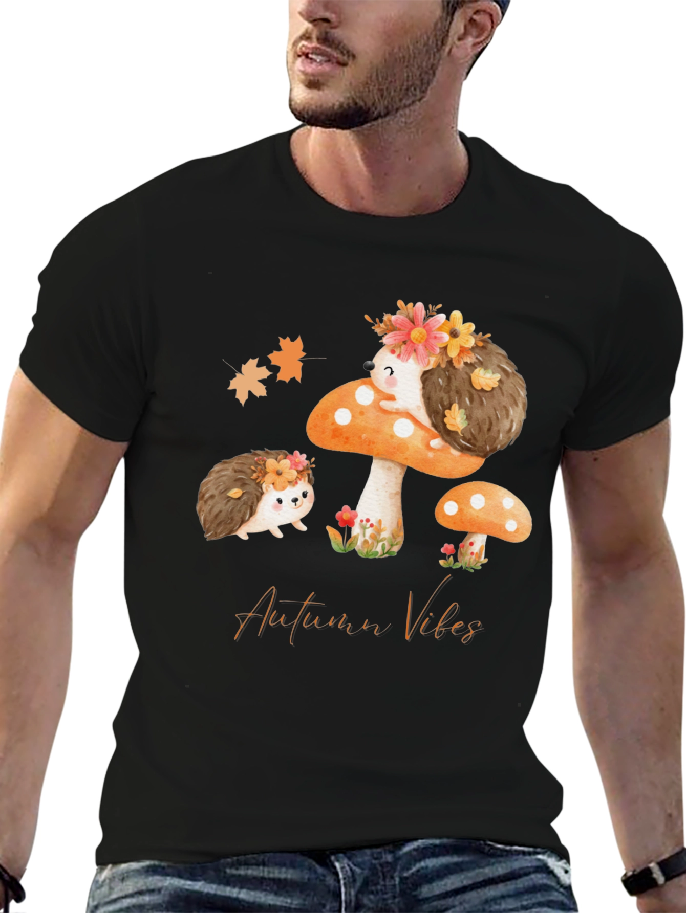 Autumn Vibes Hedgehog Graphic Tee