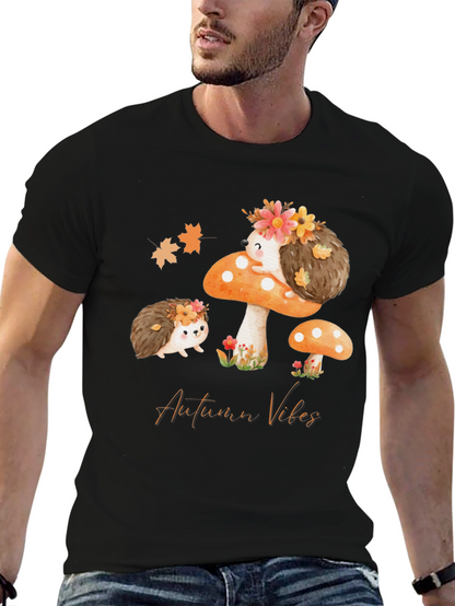 Autumn Vibes Hedgehog Graphic Tee