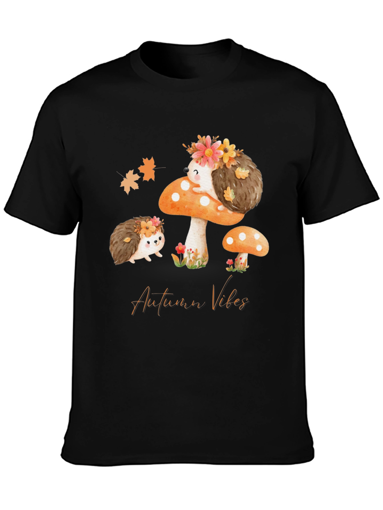 Autumn Vibes Hedgehog Graphic Tee