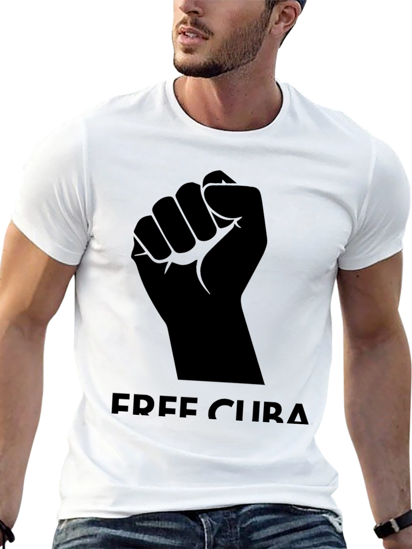 Free Cuba T-Shirt - Black Graphic Tee