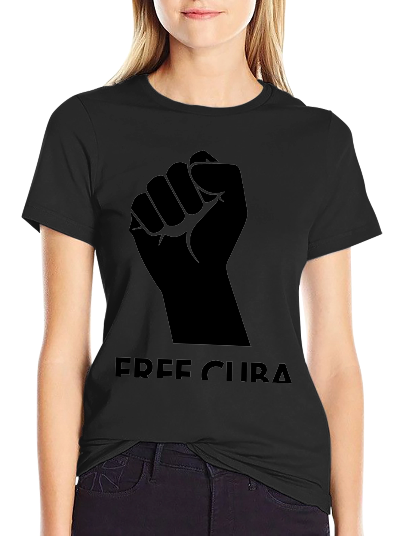 Free Cuba T-Shirt - Black Graphic Tee