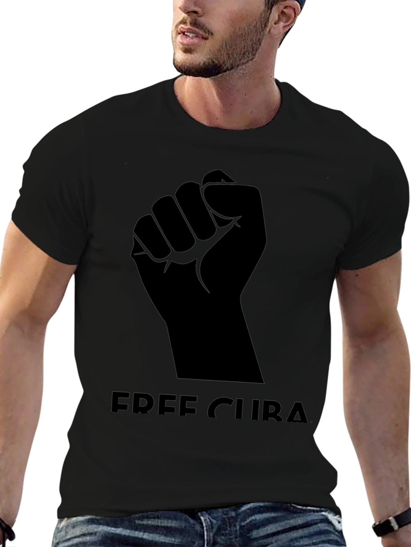Free Cuba T-Shirt - Black Graphic Tee