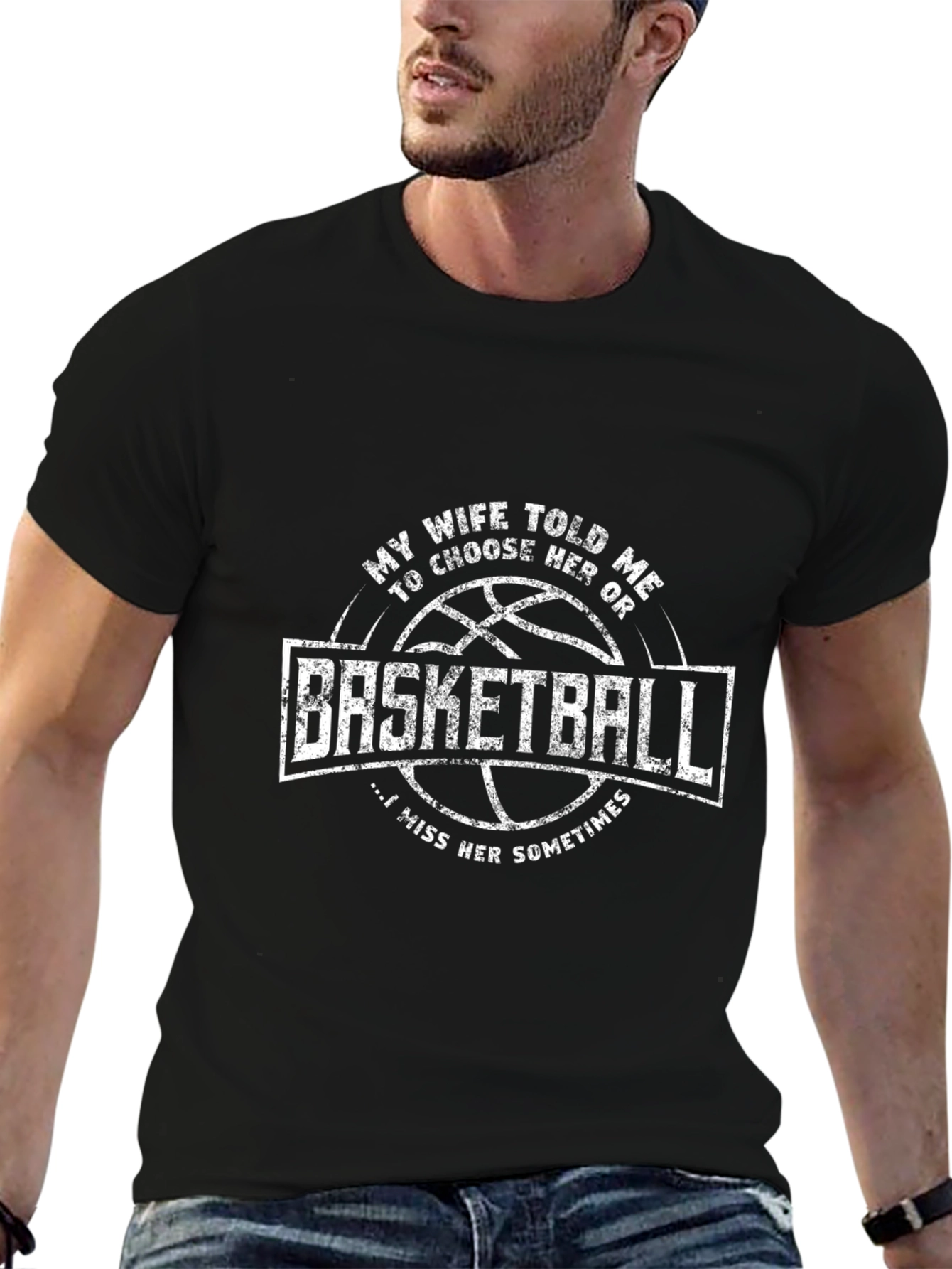 Basketball Wife Humor Tee - Miss Her Sometimes