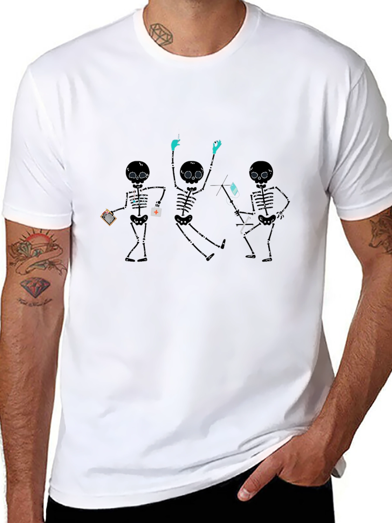 Doctor Skeleton Crew Neck T-Shirt