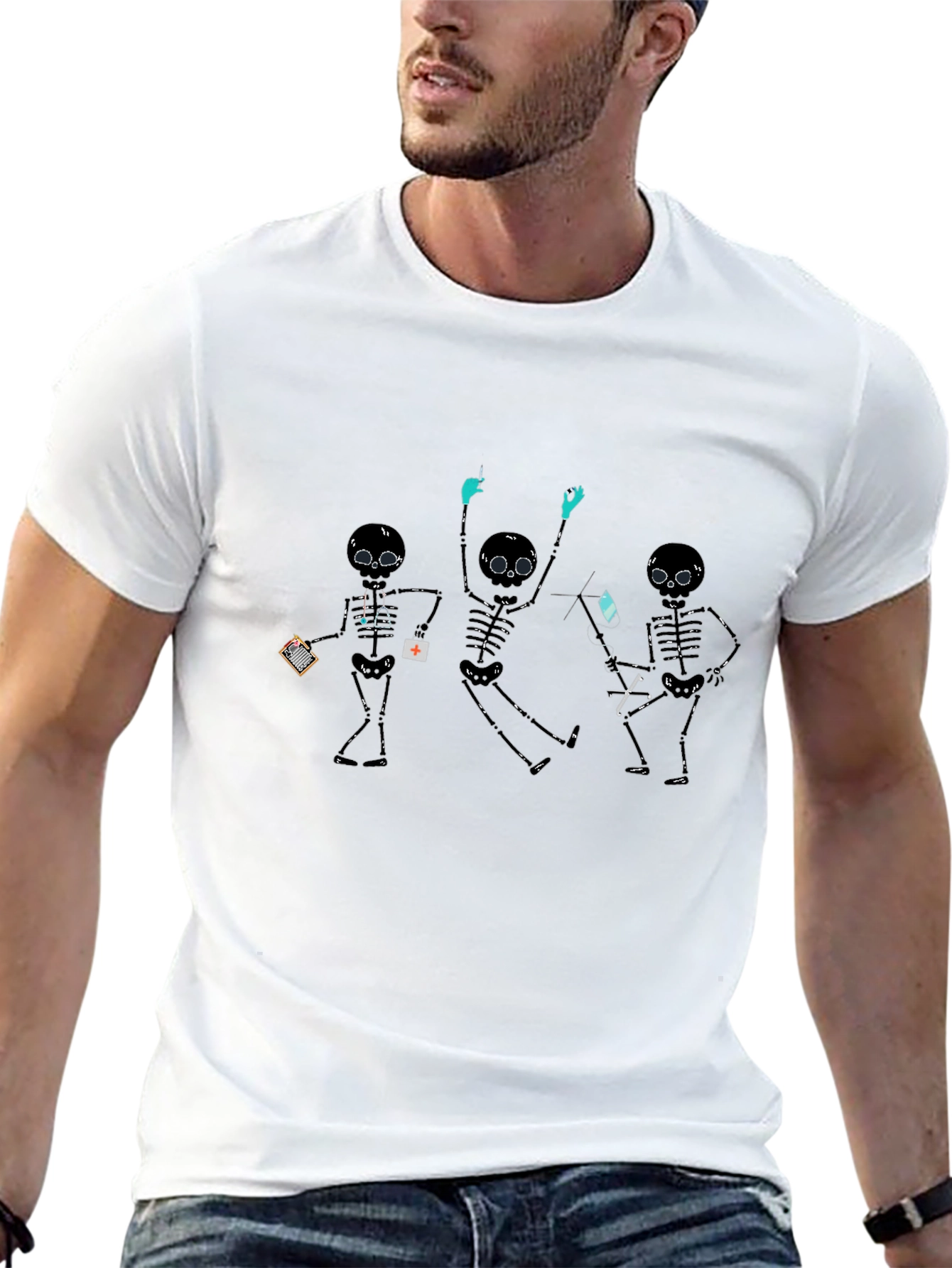 Doctor Skeleton Crew Neck T-Shirt