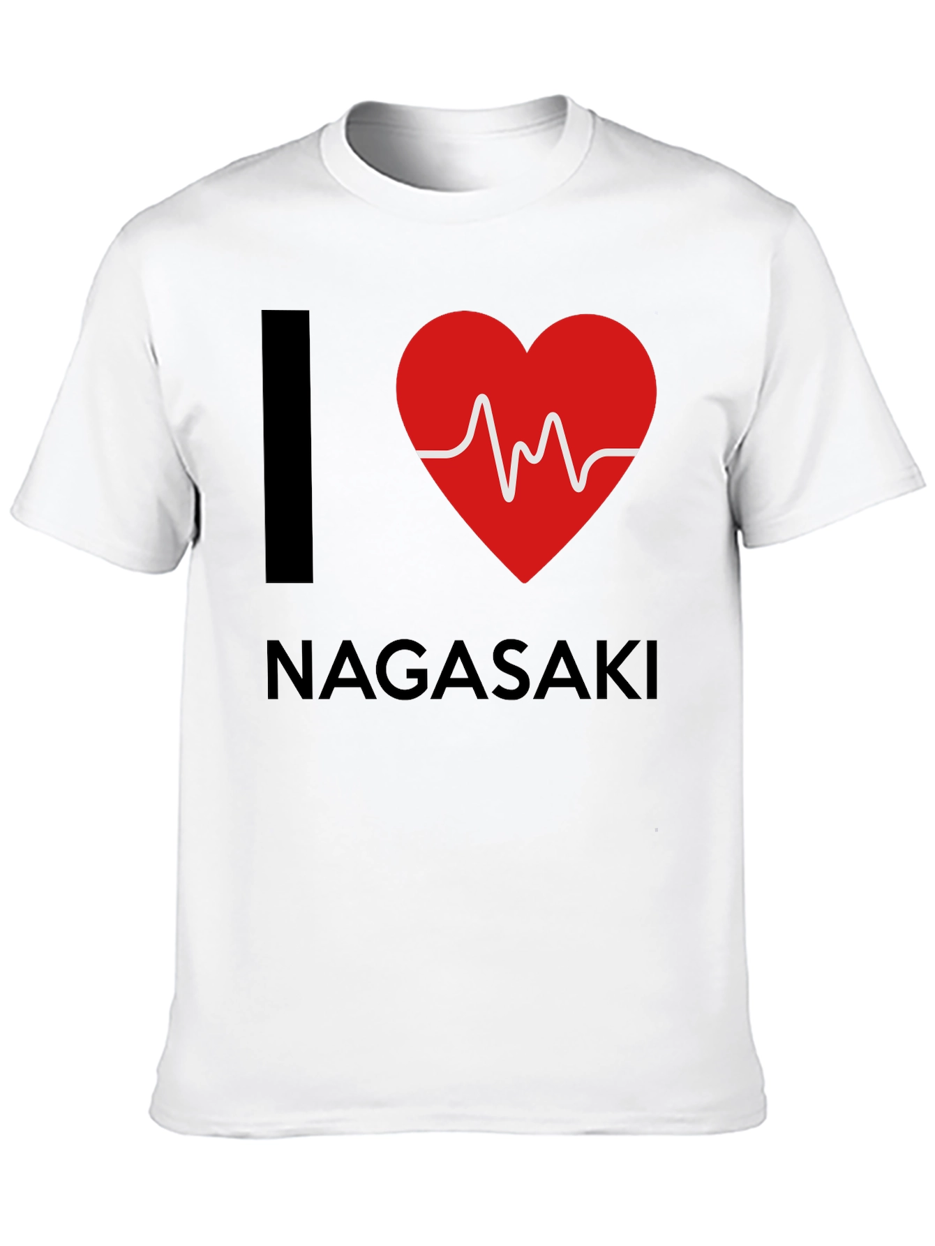 I Love Nagasaki Heartbeat T-Shirt