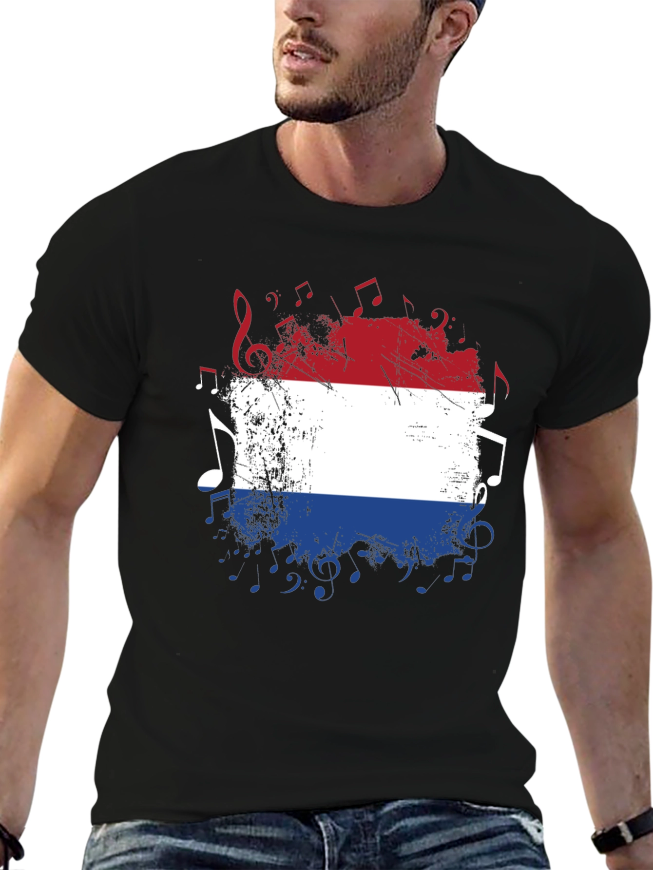 Dutch Flag Music Notes T-Shirt