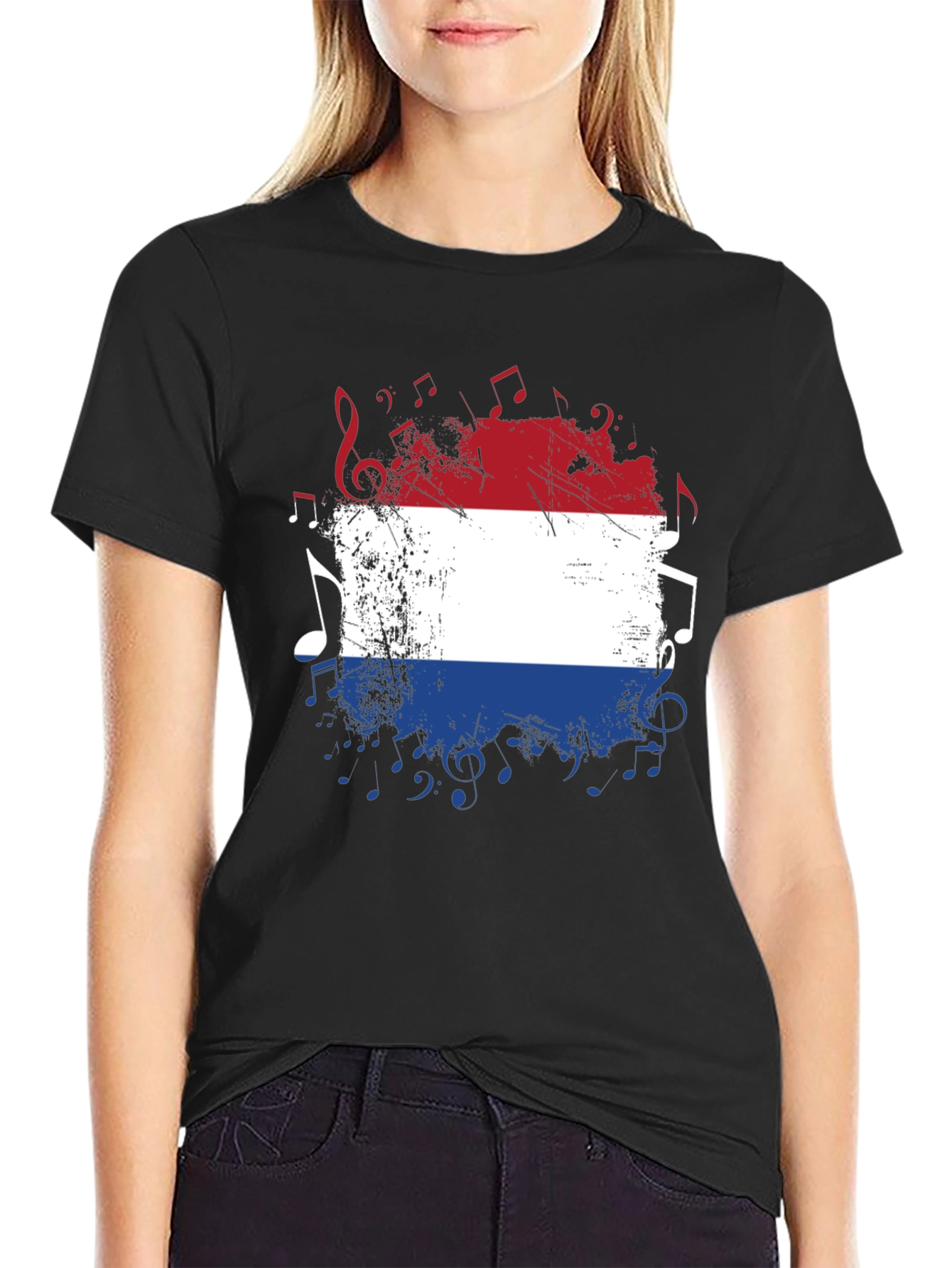 Dutch Flag Music Notes T-Shirt