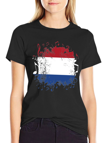 Dutch Flag Music Notes T-Shirt