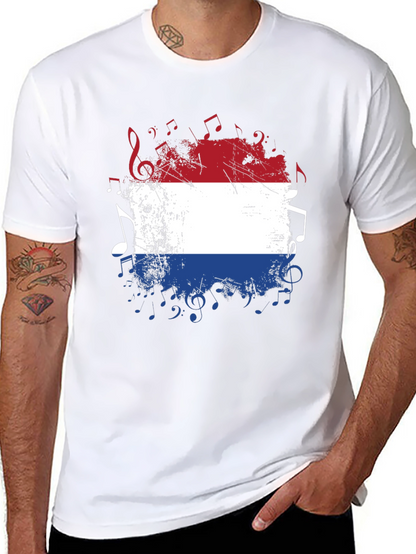 Dutch Flag Music Notes T-Shirt