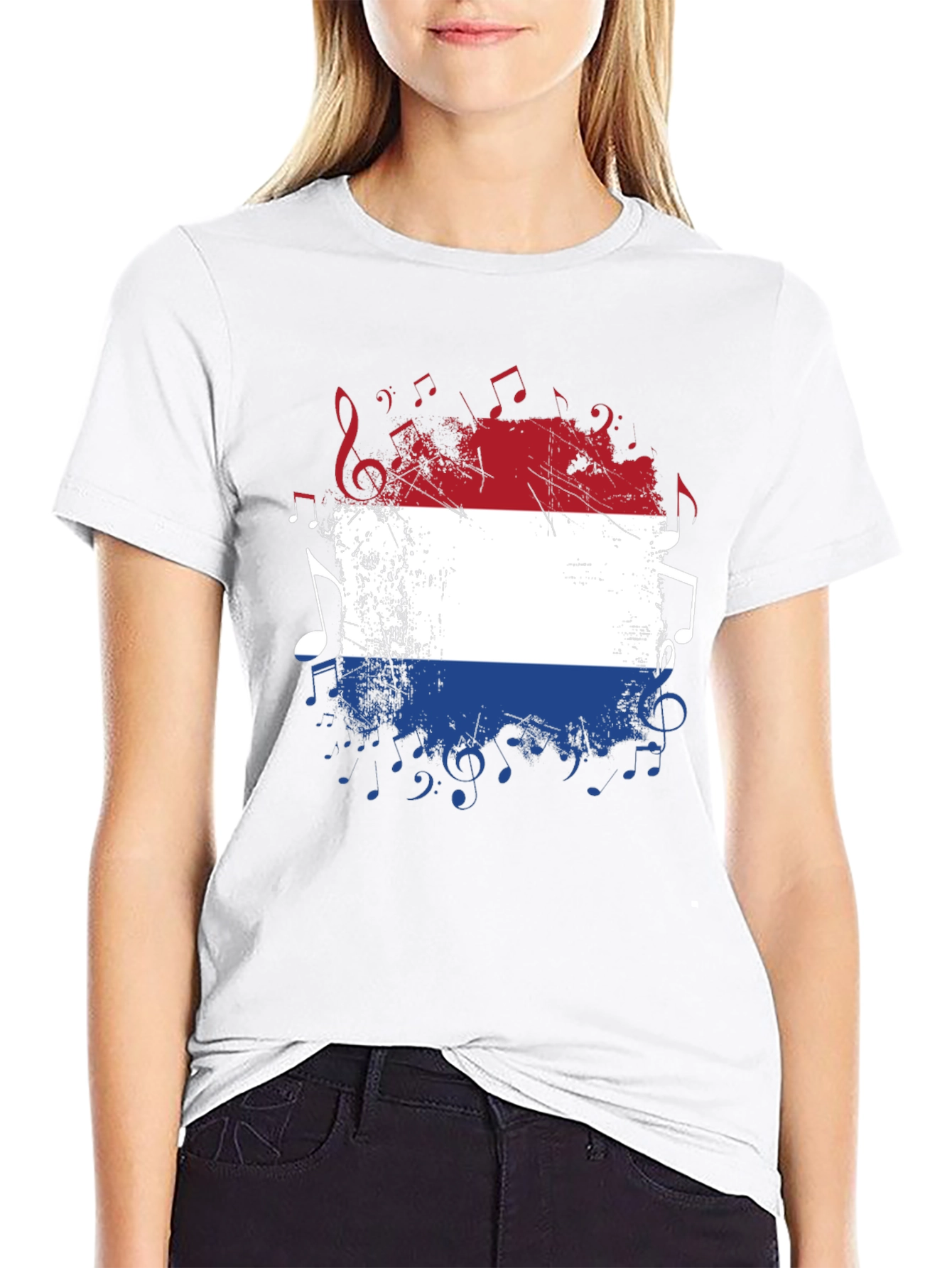 Dutch Flag Music Notes T-Shirt