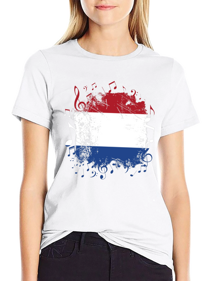 Dutch Flag Music Notes T-Shirt